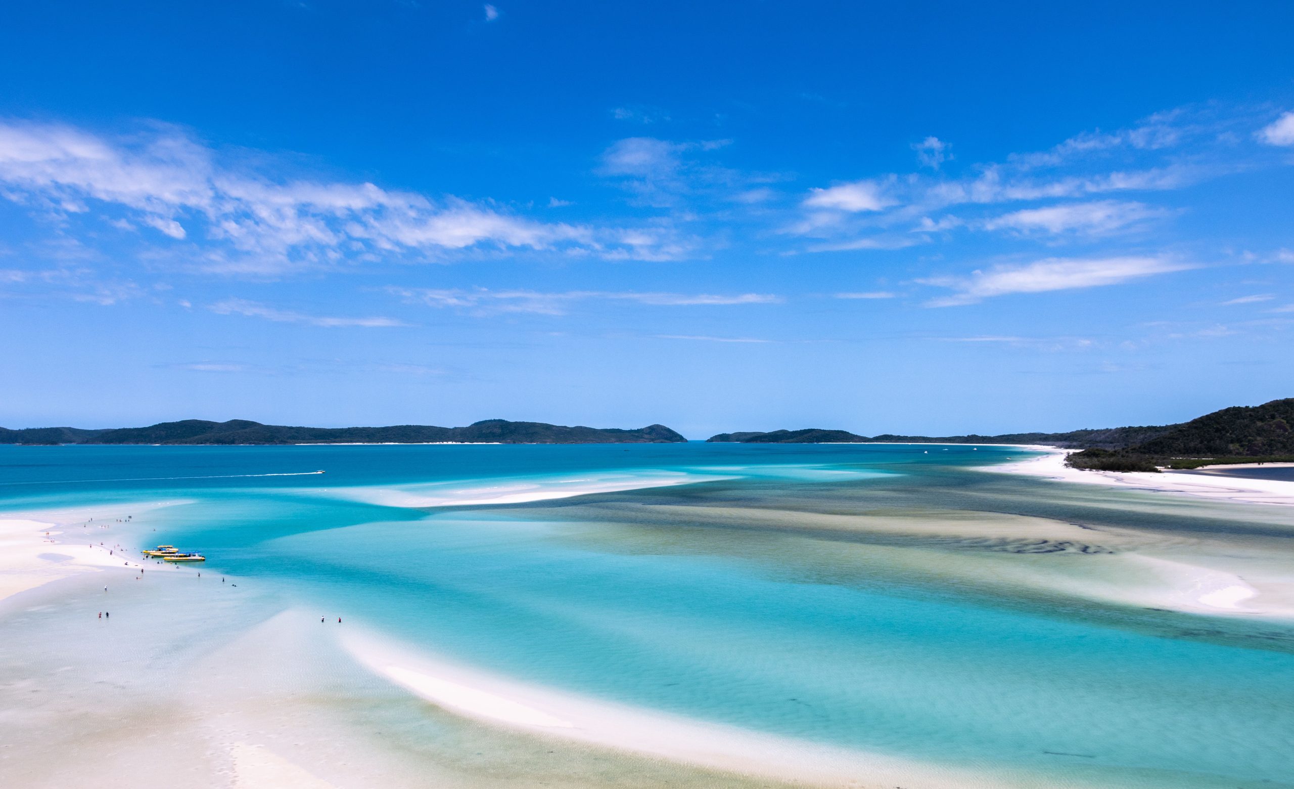 Turquoise waters and pristine white sands of the Whitsundays, Queensland Australia
